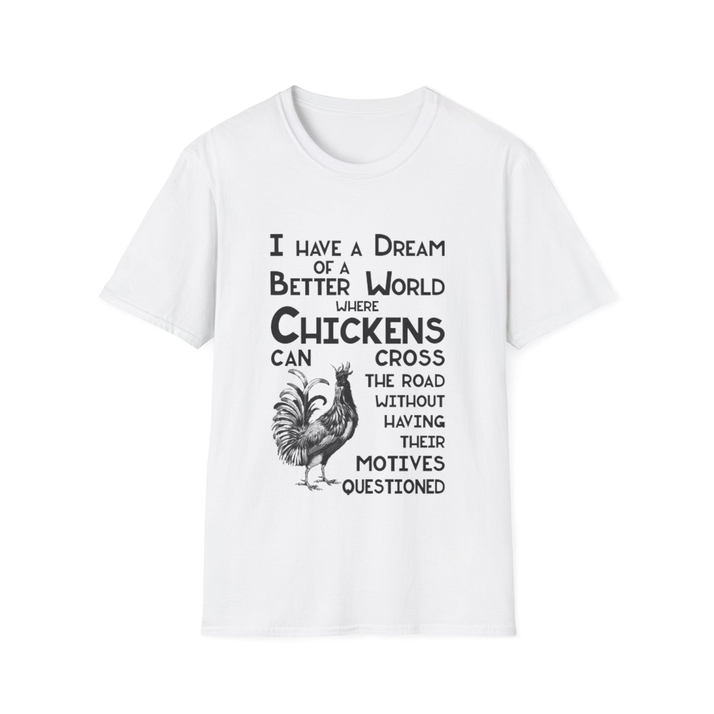 Chicken Crossing the Road - Unisex Softstyle T-Shirt