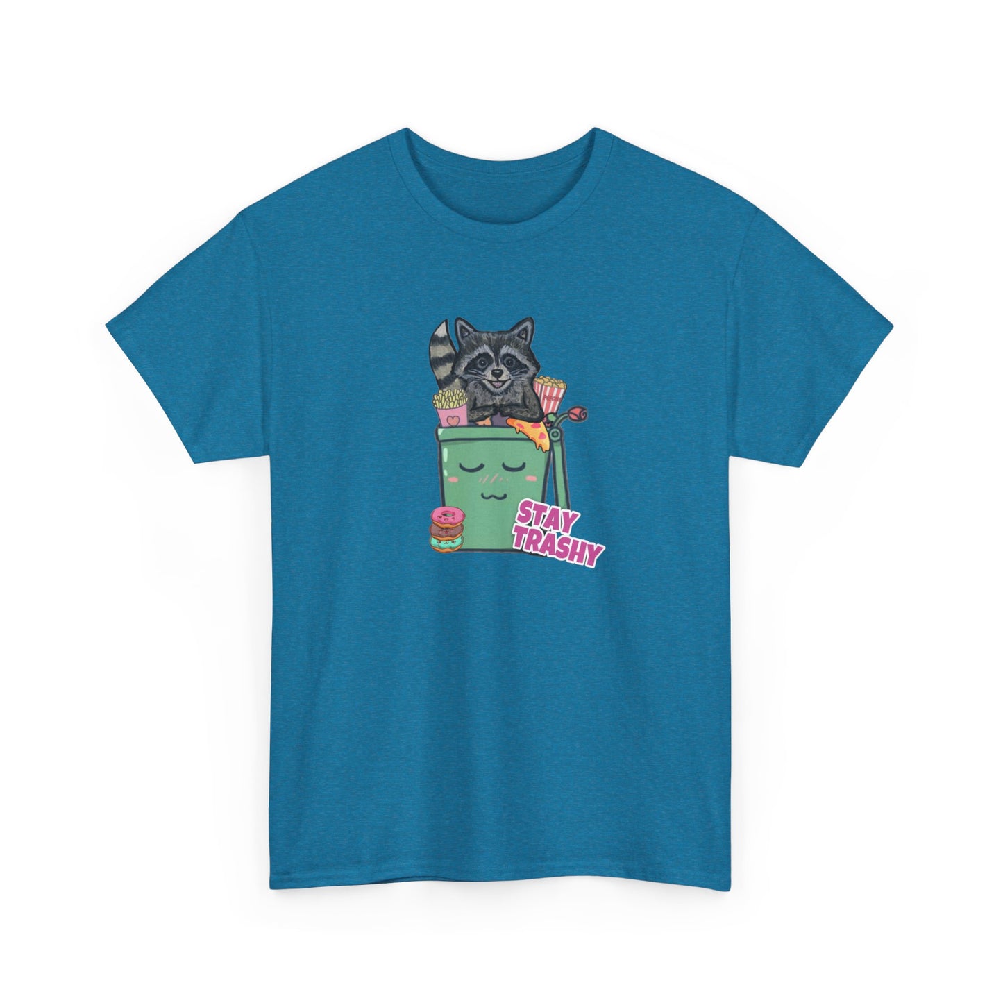 Stay Trashy Unisex Heavy Cotton Tee - Fun Graphic T-Shirt for Animal Lovers