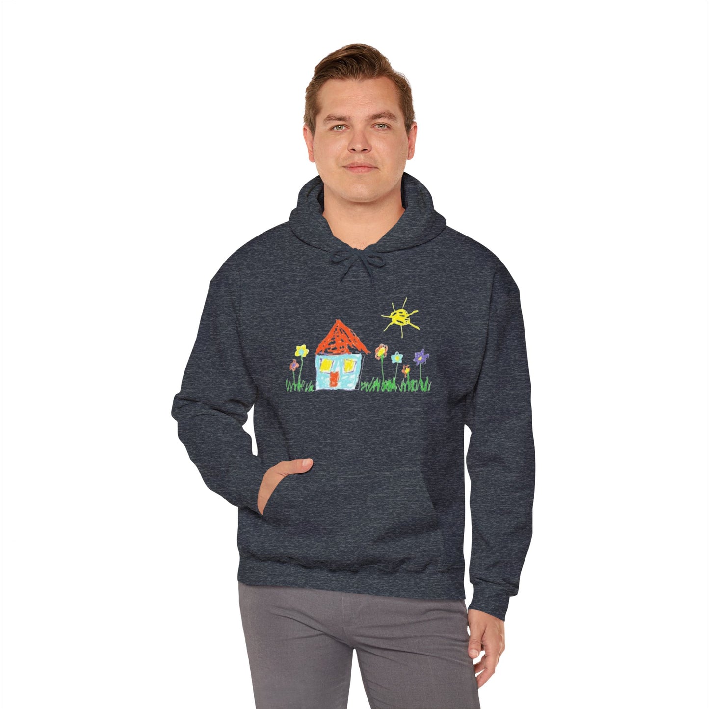 Your Childs Art on a Shirt - Adult Unisex Heavy Blend™ Hooded Sweatshirt