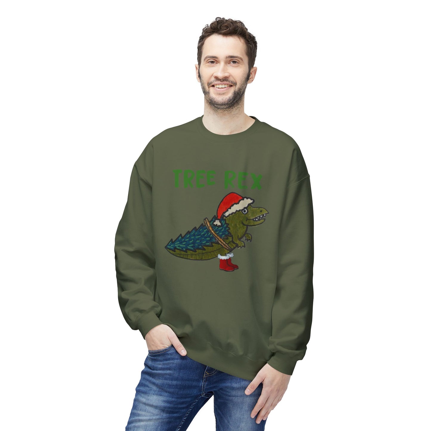 Tree Rex - Unisex Midweight Softstyle Fleece Crewneck Sweatshirt