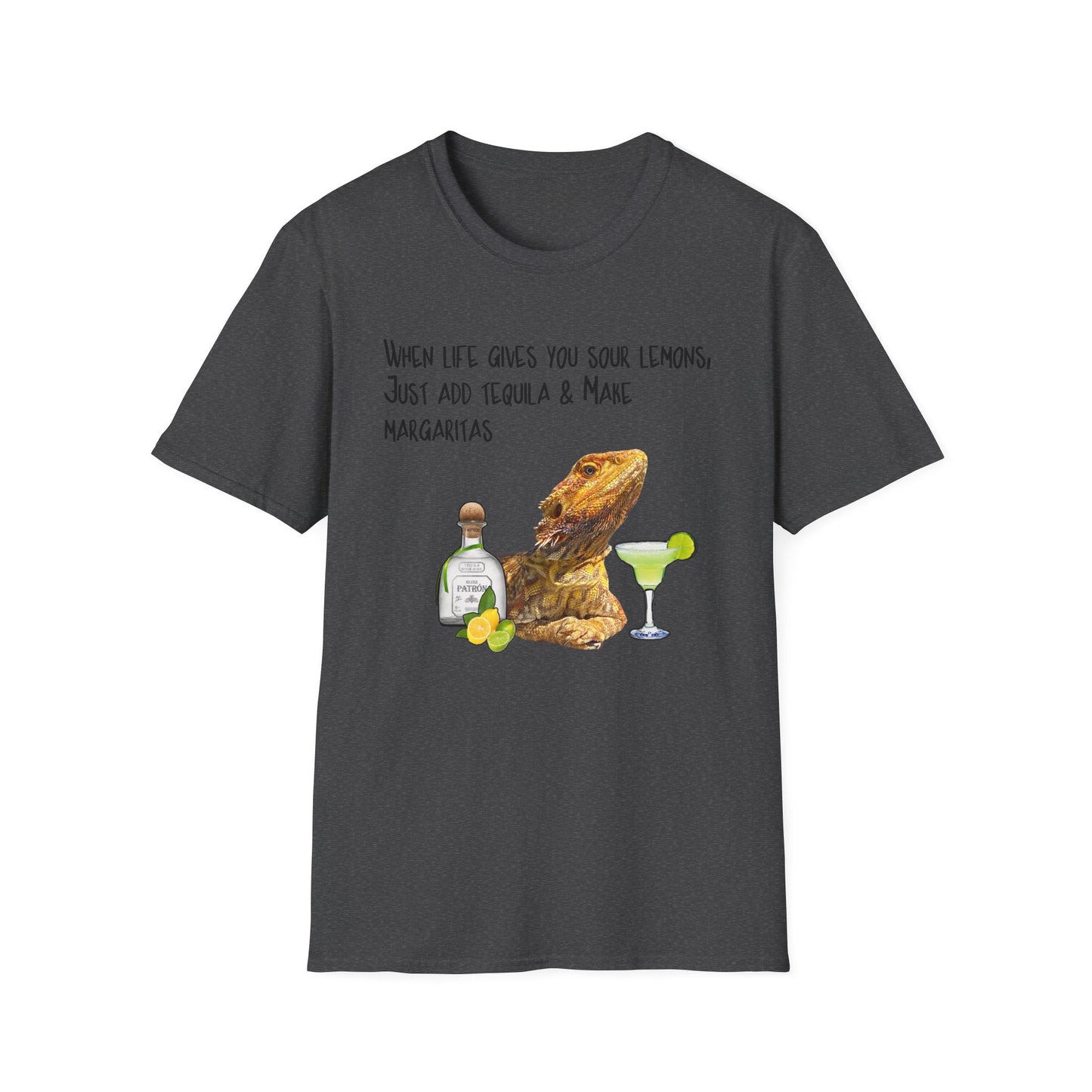 When life gives you sour lemons just add Tequila and make Margaritas - Unisex Softstyle T-Shirt