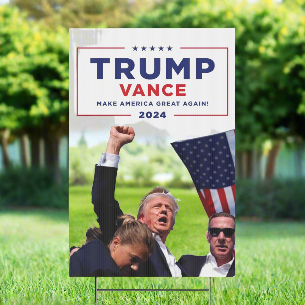 Trump Vance 2024 PA Rally - Plastic Yard Sign