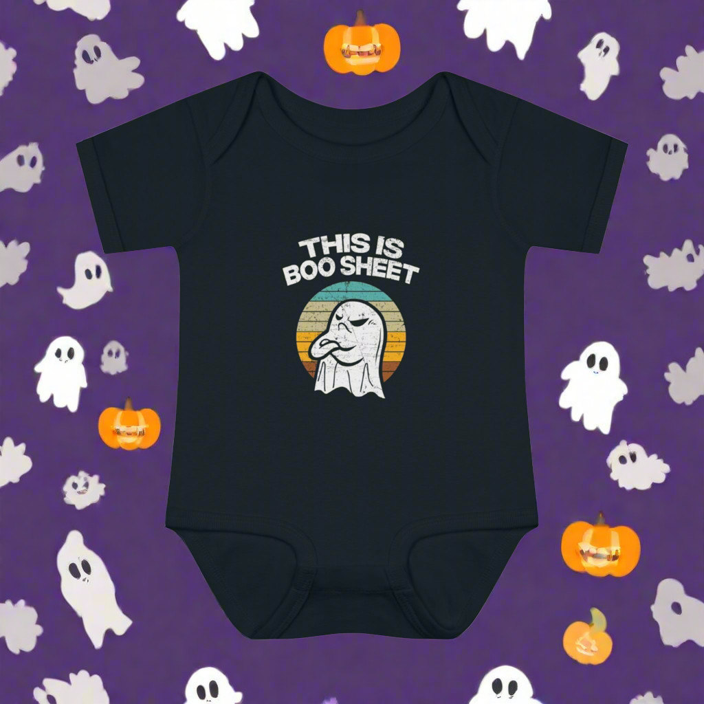 This is Boo Sheet - Infant Baby Rib Bodysuit