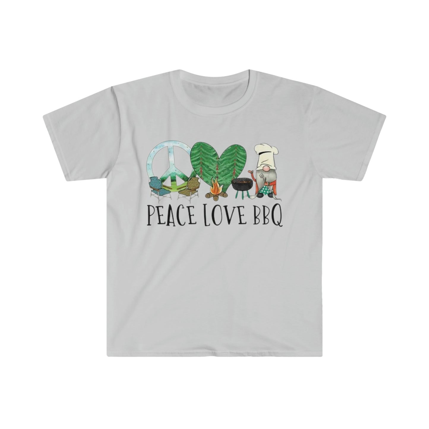 Peace Love BBQ - Unisex Softstyle T-Shirt