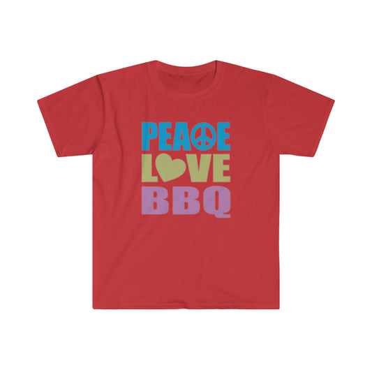 Peace Love BBQ - Unisex Softstyle T-Shirt