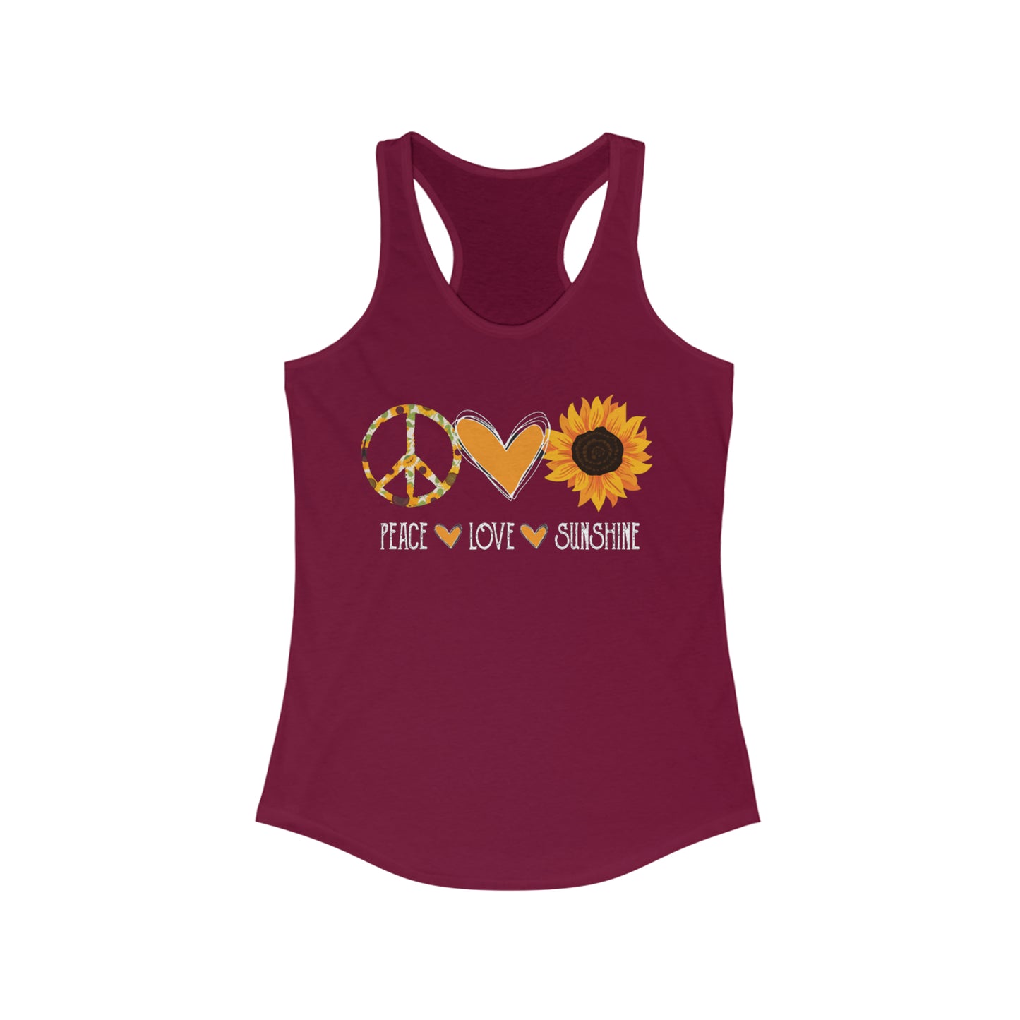 Peace Love Sunshine - Women's Ideal Racerback Tank