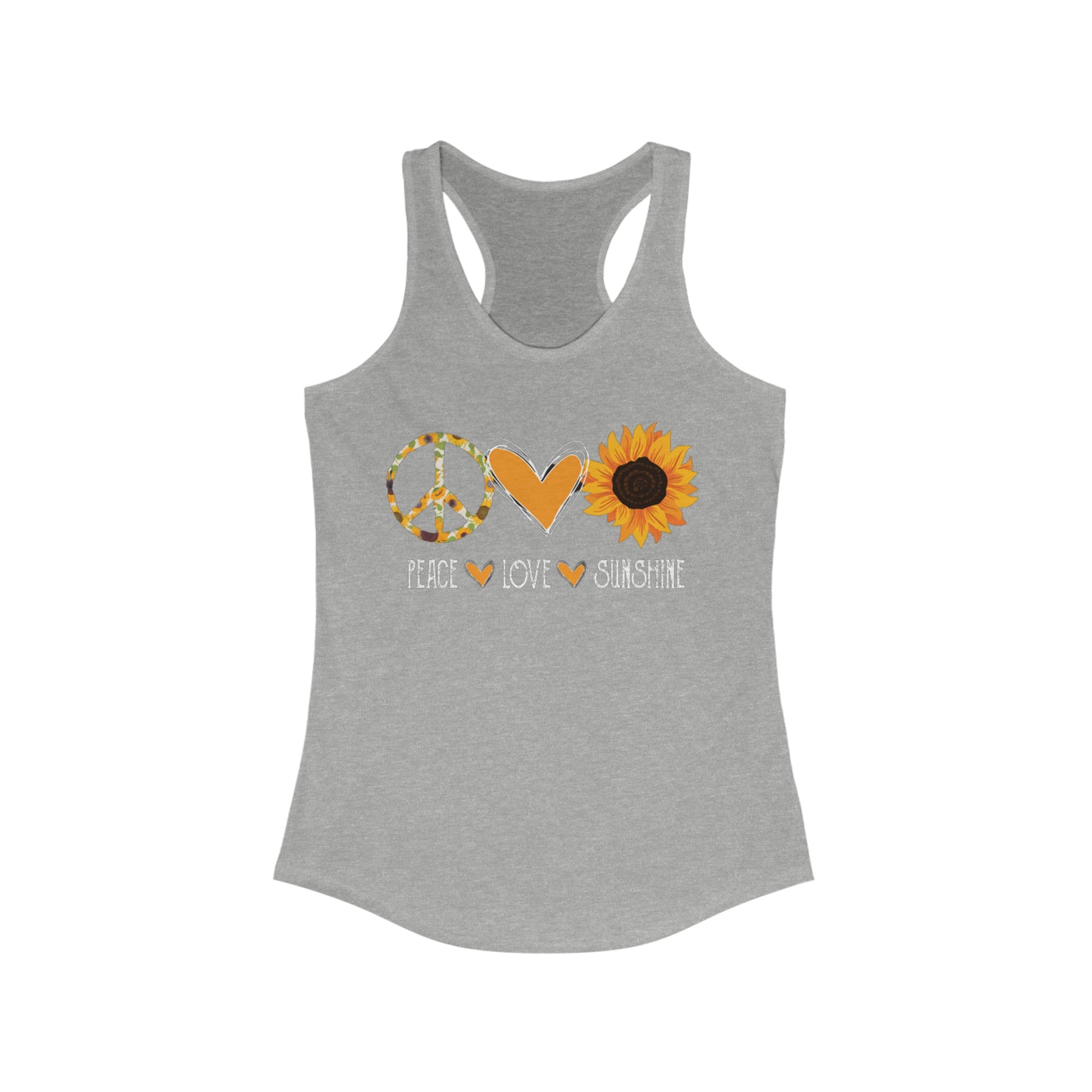 Peace Love Sunshine - Women's Ideal Racerback Tank