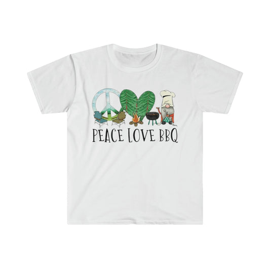 Peace Love BBQ - Unisex Softstyle T-Shirt