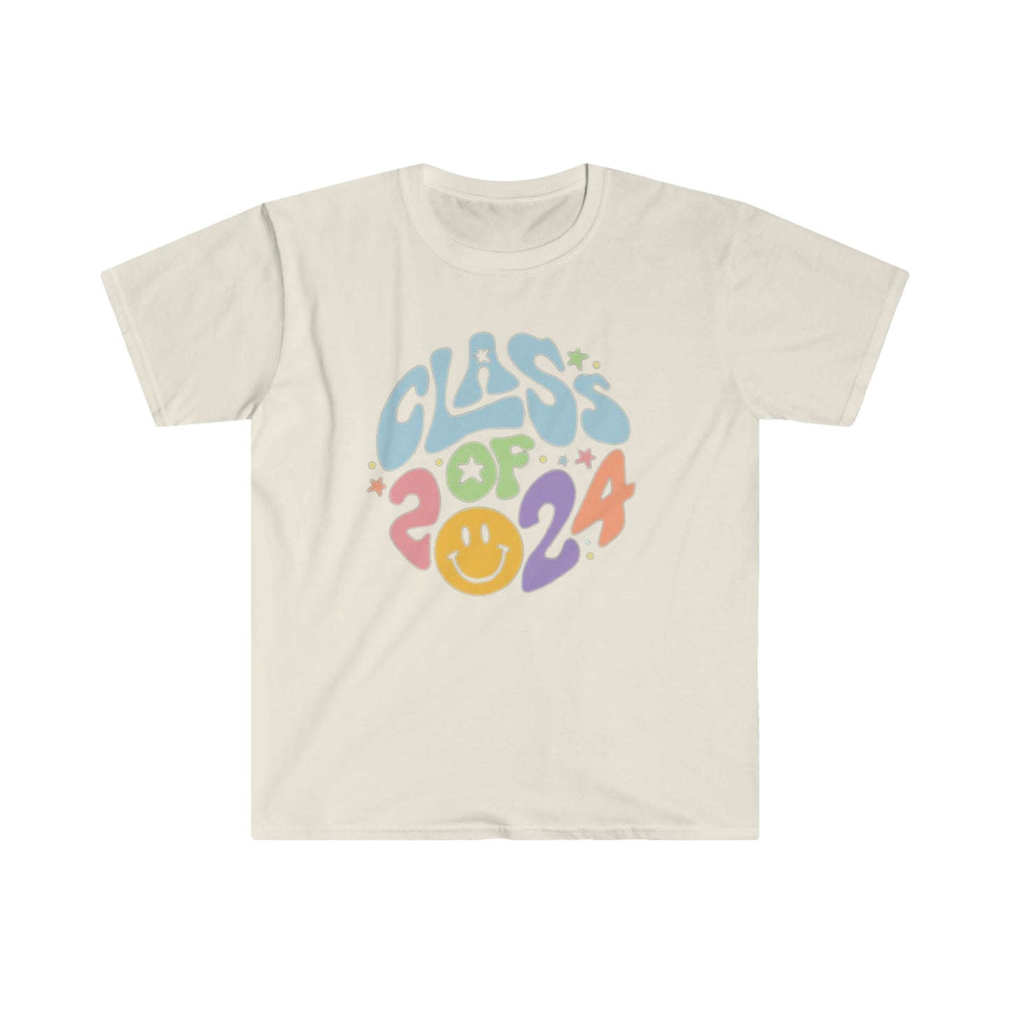 Class of 2024 Smiley - Unisex Softstyle T-Shirt