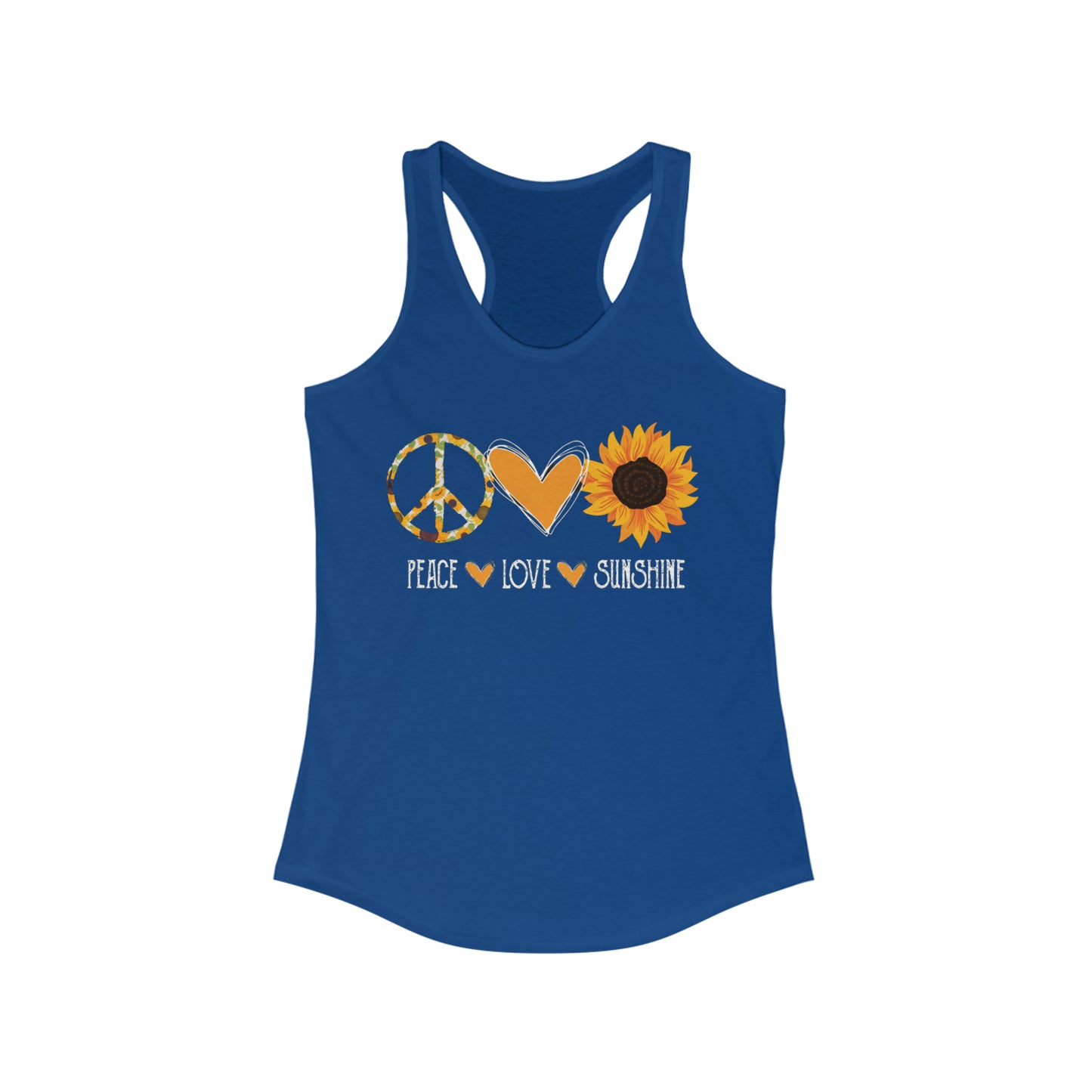 Peace Love Sunshine - Women's Ideal Racerback Tank