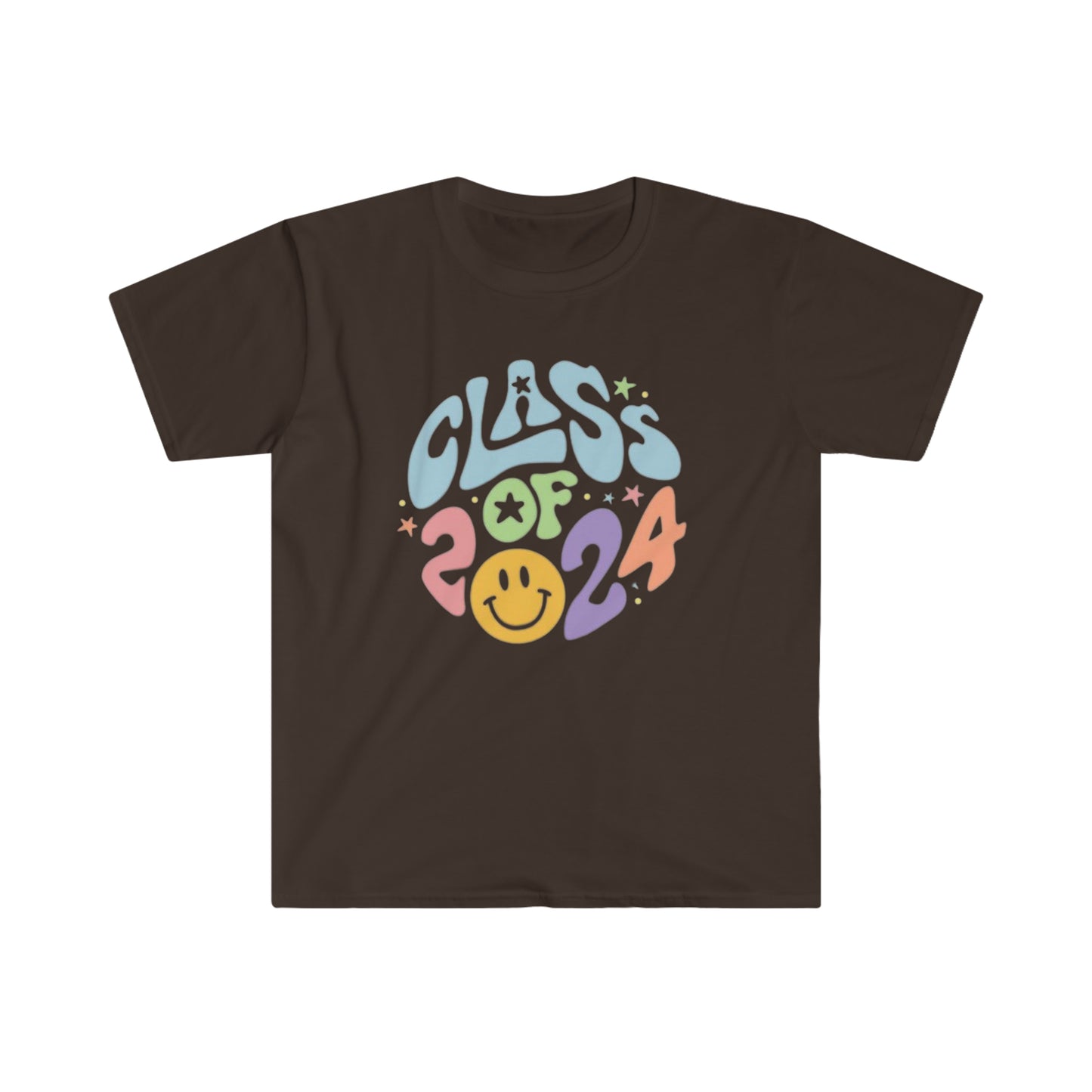 Class of 2024 Smiley - Unisex Softstyle T-Shirt