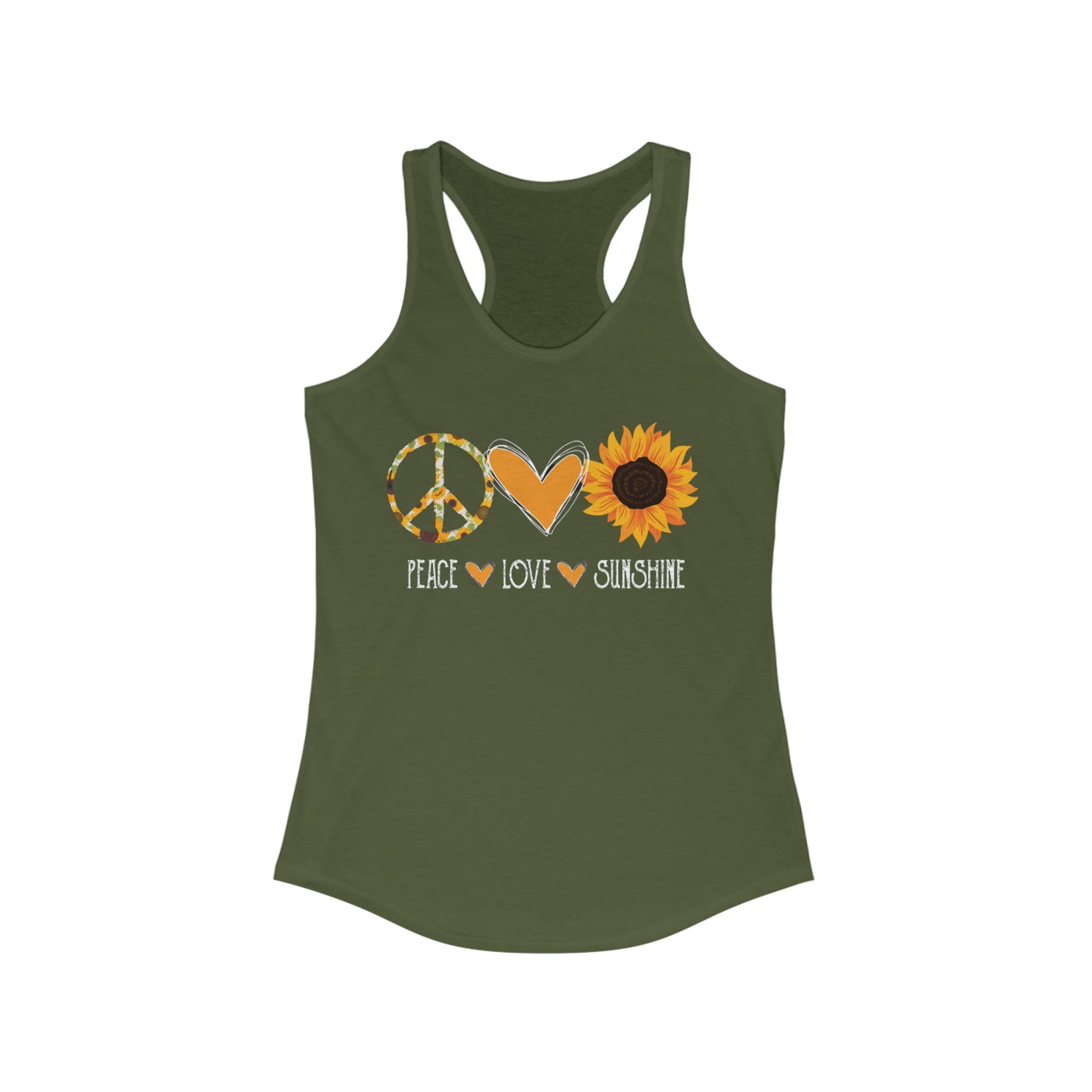 Peace Love Sunshine - Women's Ideal Racerback Tank