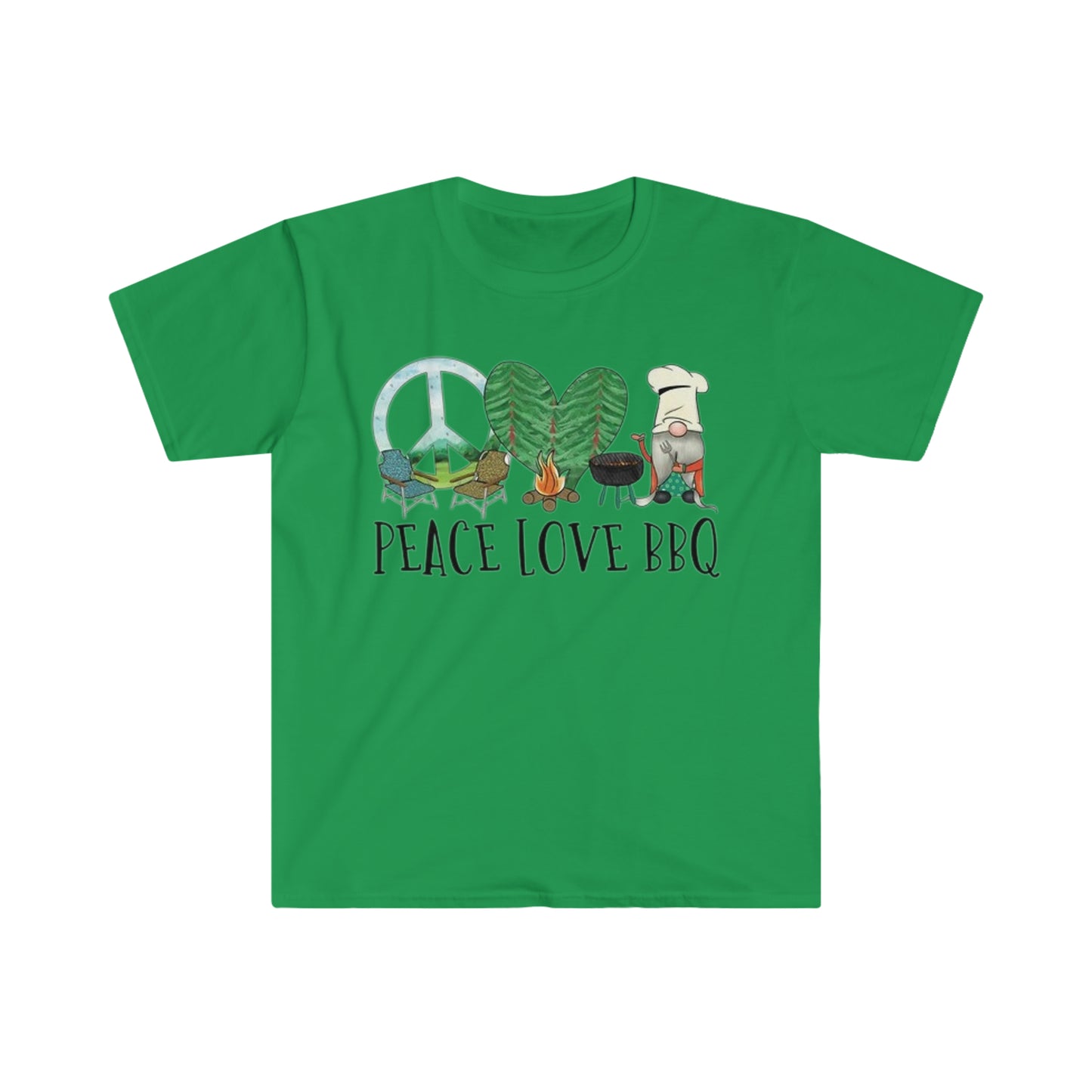 Peace Love BBQ - Unisex Softstyle T-Shirt