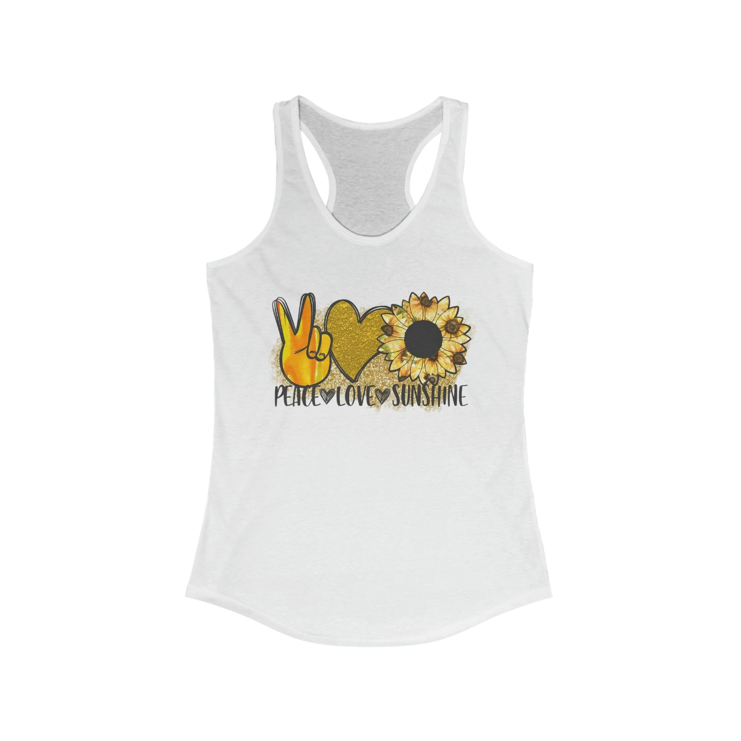 Peace Love Sunshine - Women's Ideal Racerback Tank