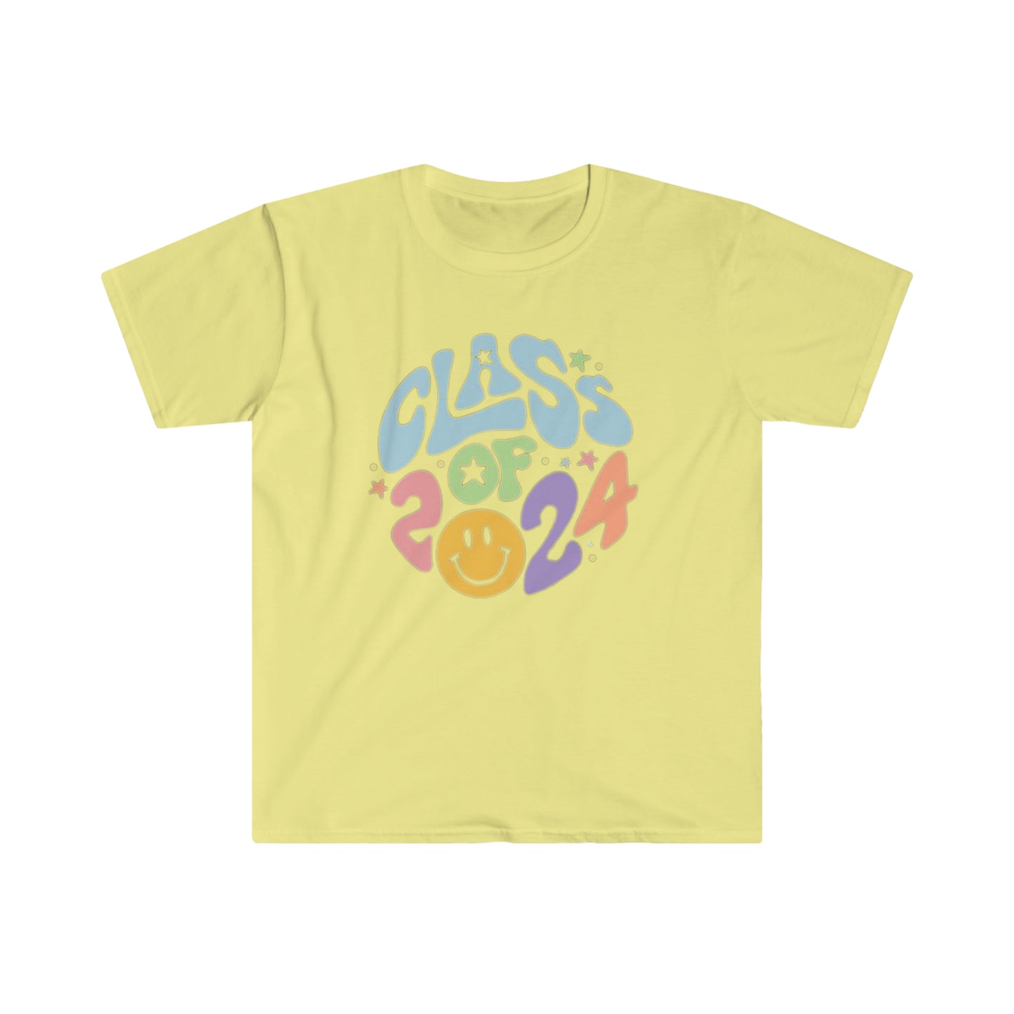 Class of 2024 Smiley - Unisex Softstyle T-Shirt