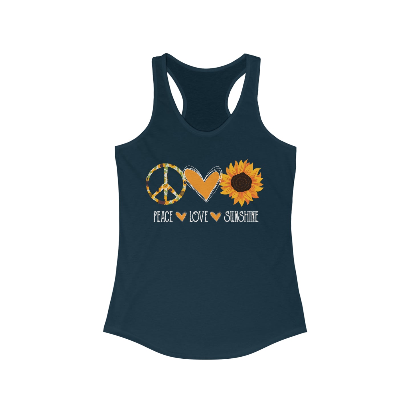 Peace Love Sunshine - Women's Ideal Racerback Tank