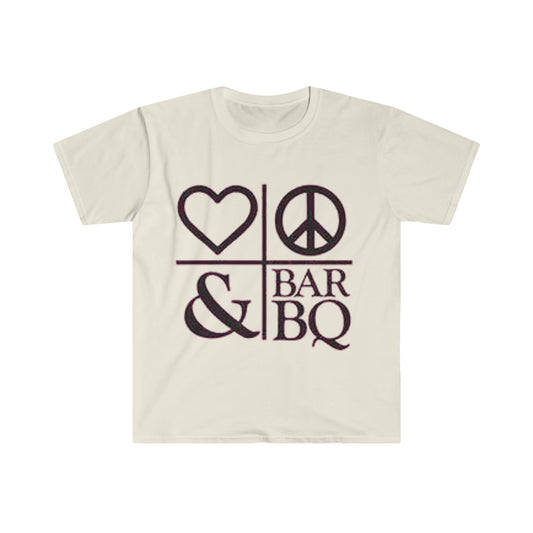 Peace Love BBQ - Unisex Softstyle T-Shirt