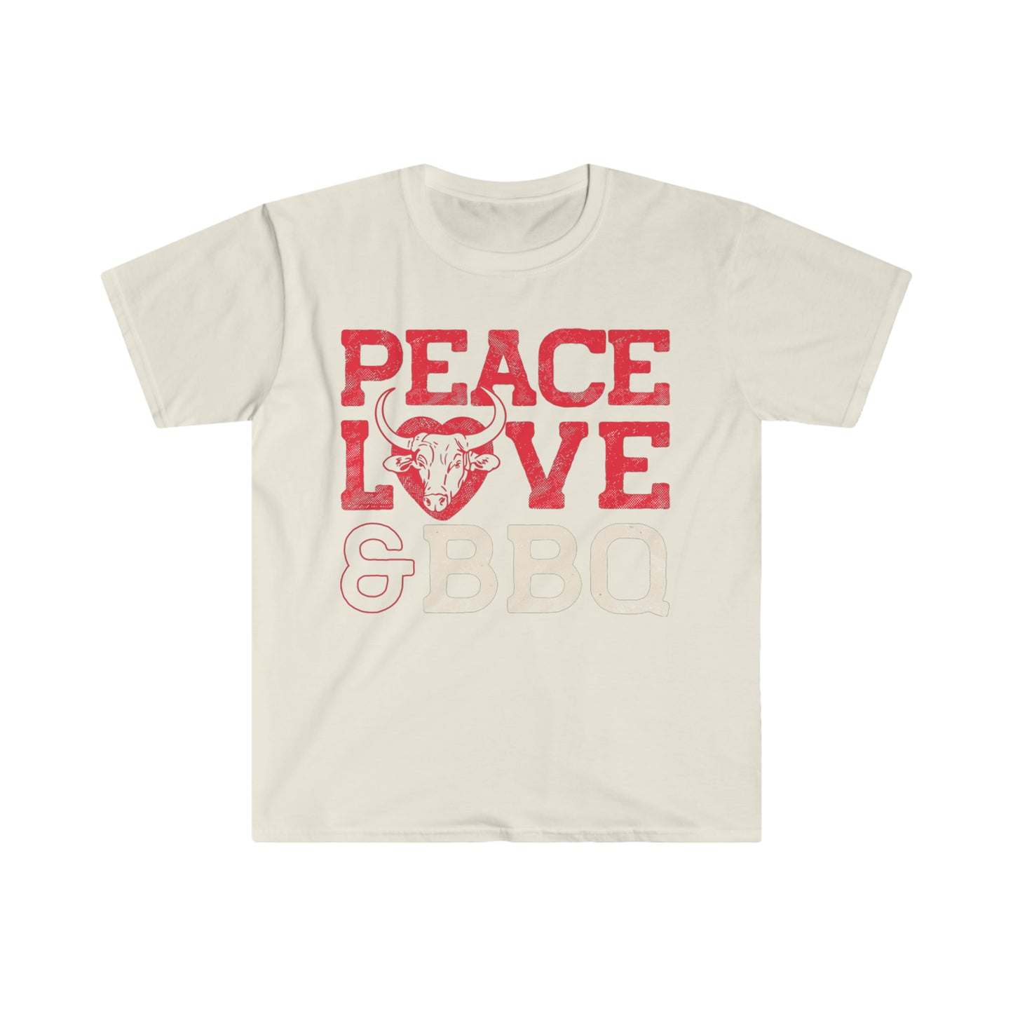 Peace Love BBQ - Unisex Softstyle T-Shirt