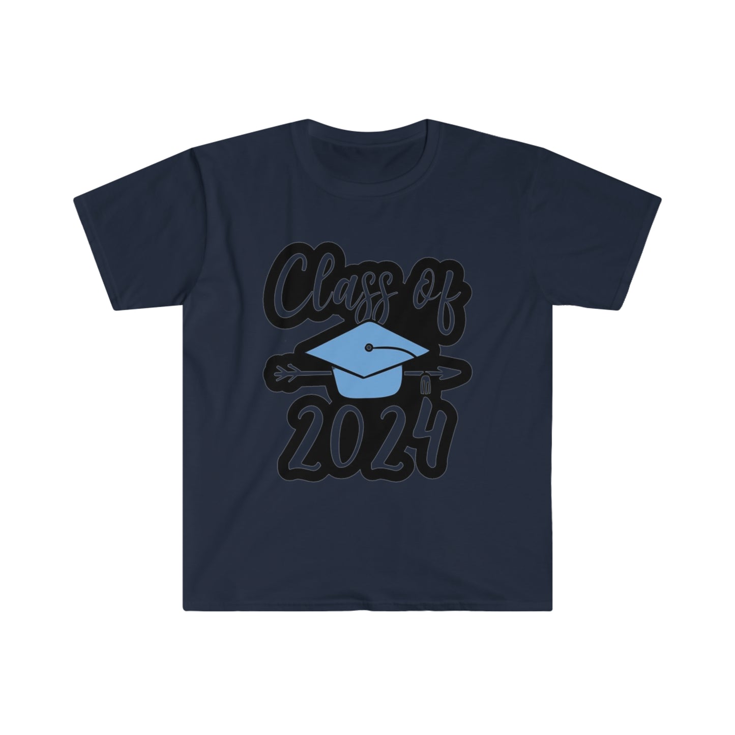 Class of 2024 Hat and Arrow - Unisex Softstyle T-Shirt