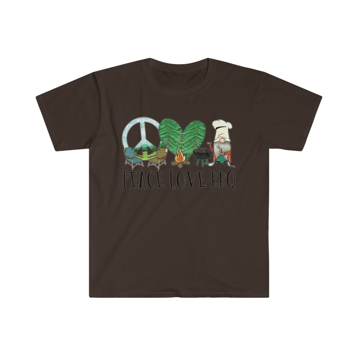 Peace Love BBQ - Unisex Softstyle T-Shirt