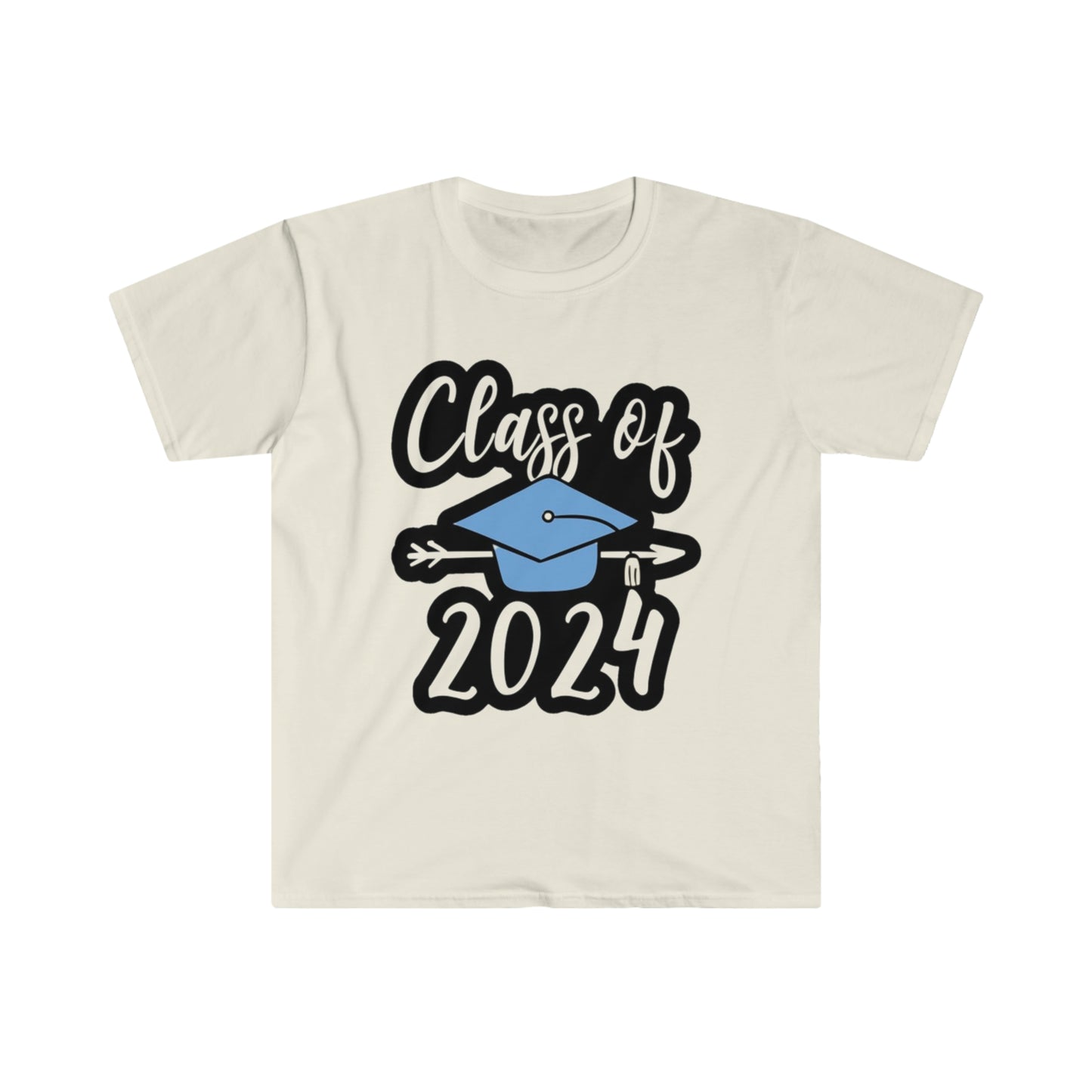 Class of 2024 Hat and Arrow - Unisex Softstyle T-Shirt