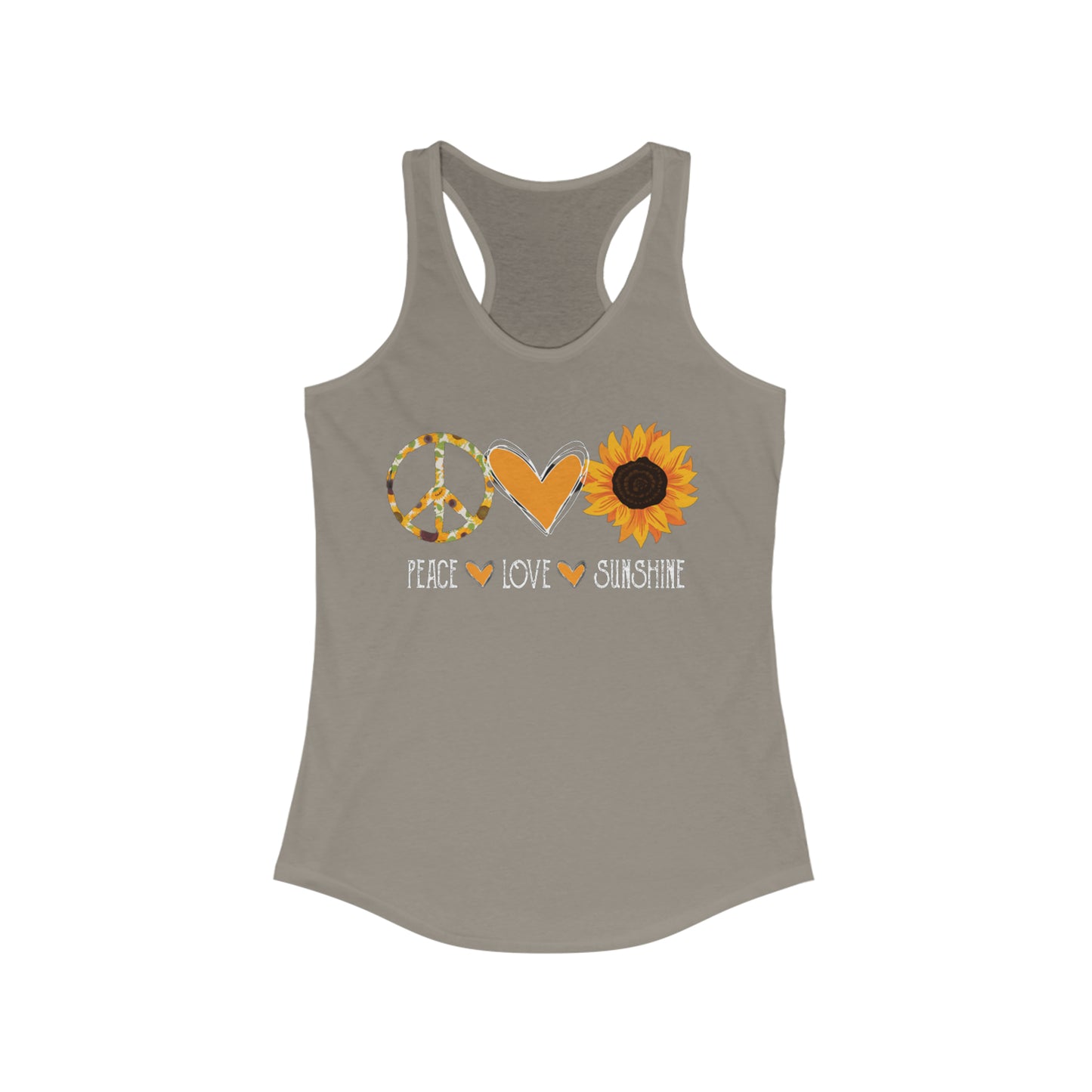 Peace Love Sunshine - Women's Ideal Racerback Tank