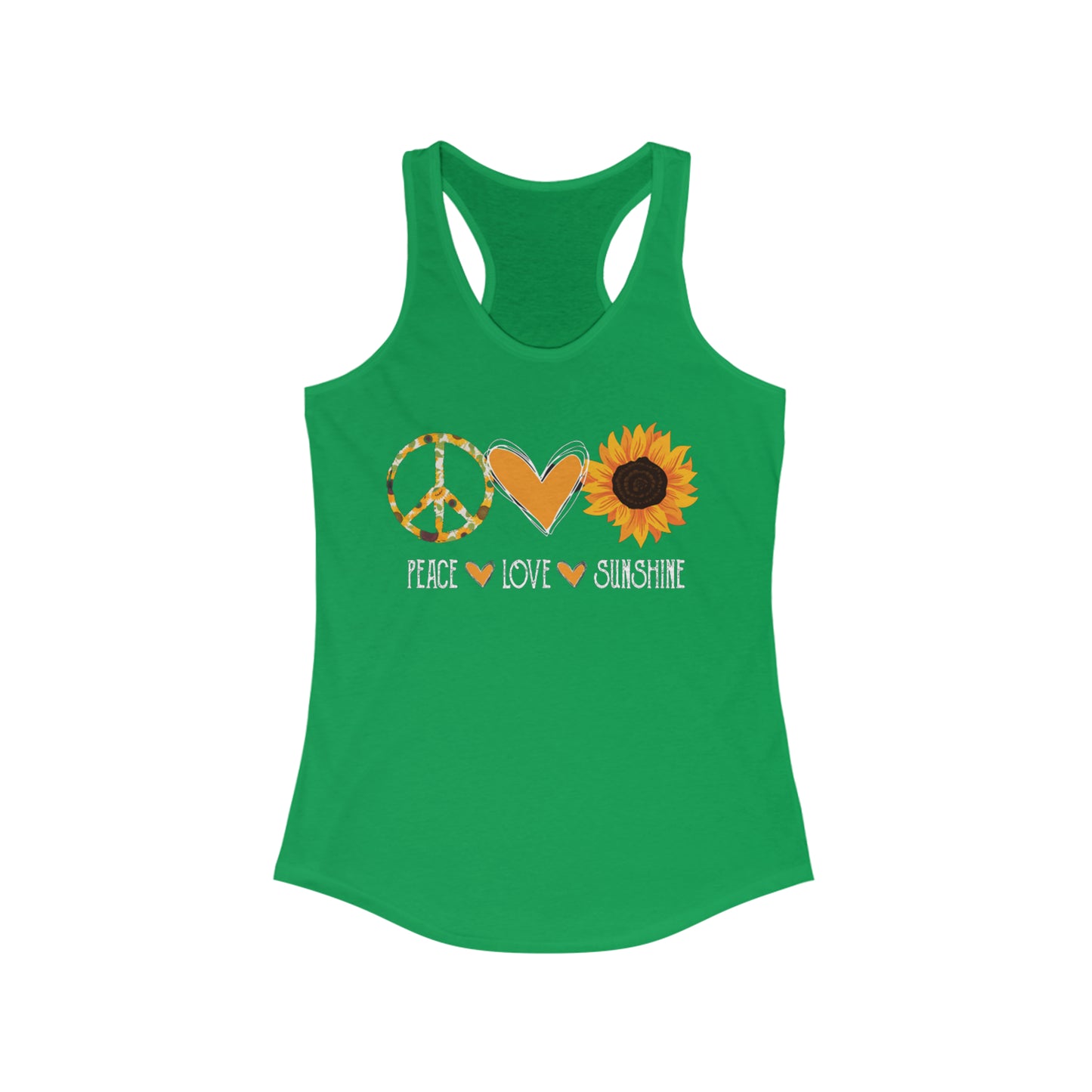 Peace Love Sunshine - Women's Ideal Racerback Tank