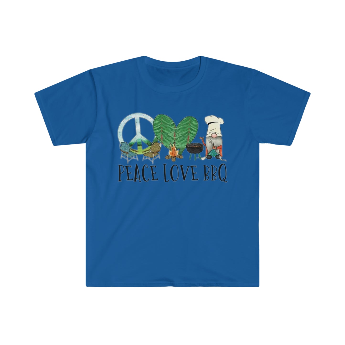 Peace Love BBQ - Unisex Softstyle T-Shirt