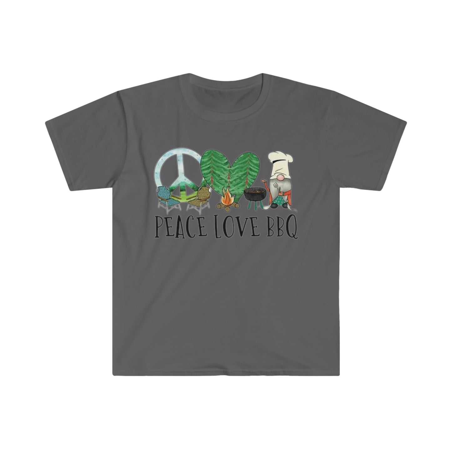 Peace Love BBQ - Unisex Softstyle T-Shirt